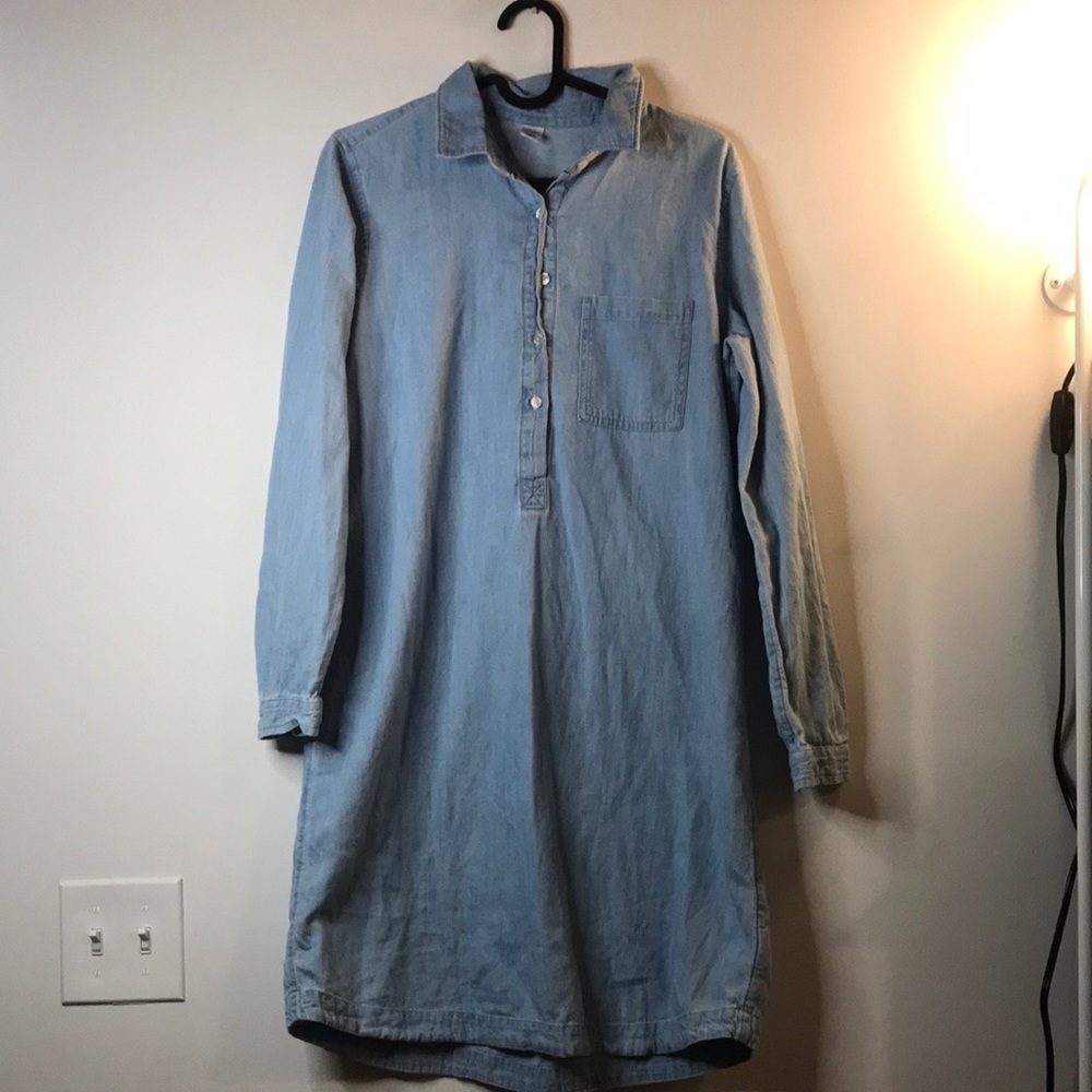 Light Denim chambray pull over dress